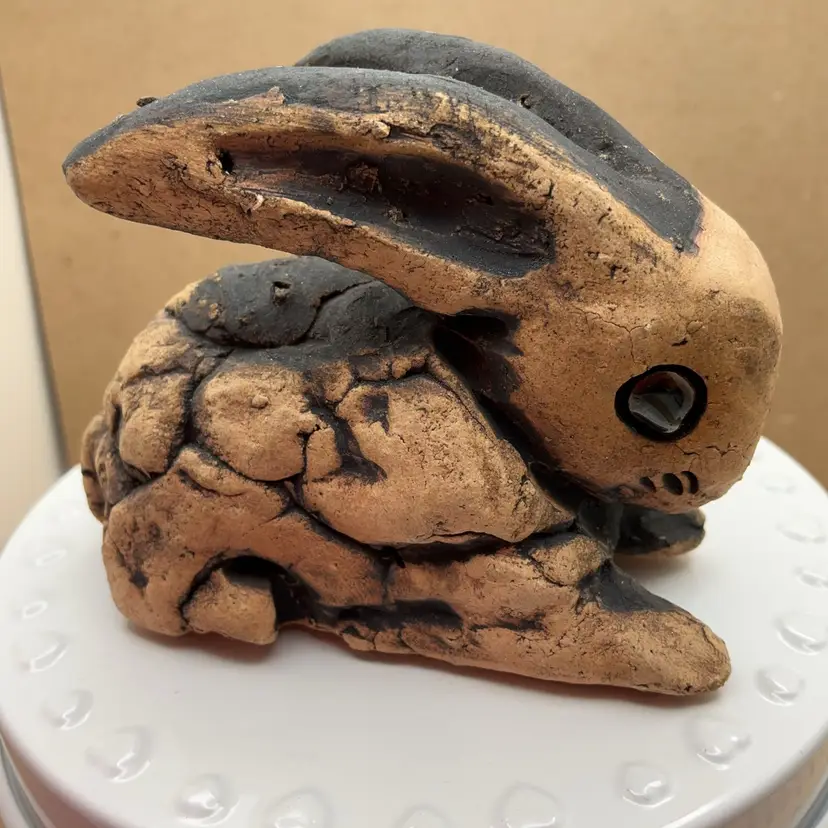 ODD Mutant Studio Art Pottery Bunny Rabbit 3.5” x 2.25” Hans Warta