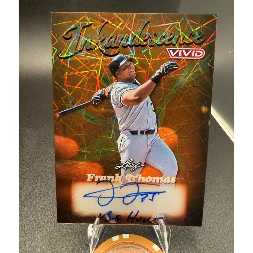 Frank Thomas Inscribed “Big Hurt” Auto #1/5 2026 Leaf Vivid Chicago Whitesox
