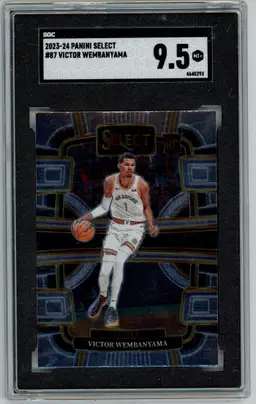 2023-24 Panini Select VICTOR WEMBANYAMA RC Rookie #87 SPURS SGC 9.5 MT+