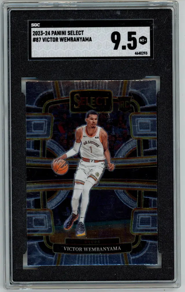 2023-24 Panini Select VICTOR WEMBANYAMA RC Rookie #87 SPURS SGC 9.5 MT+