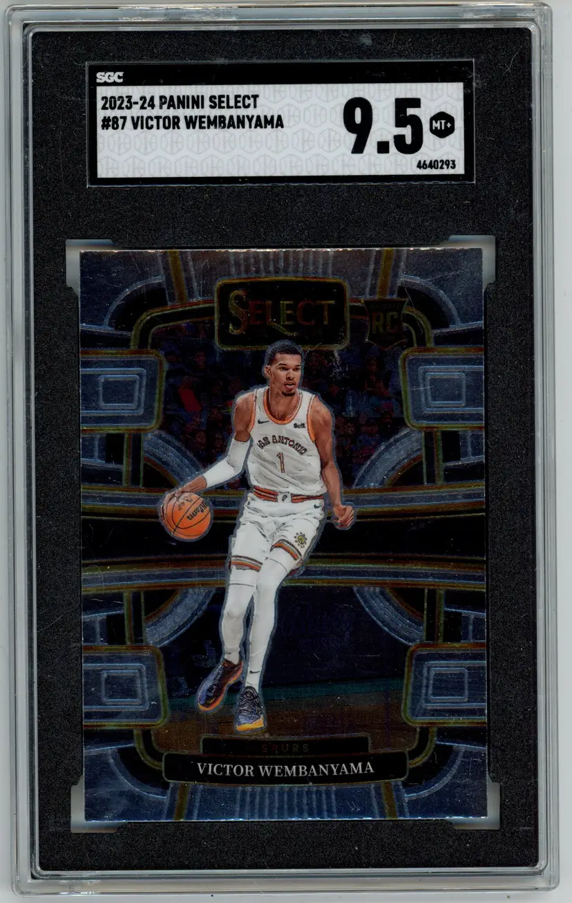 2023-24 Panini Select VICTOR WEMBANYAMA RC Rookie #87 SPURS SGC 9.5 MT+