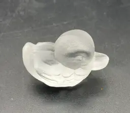 BIN - Goebel Frosted Glass Duck 1981 1.625”