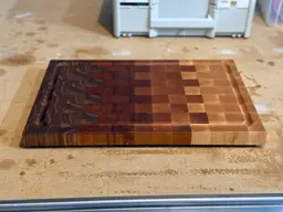 Ombré End Grain Cutting Board. Walnut, Sapele, Cherry, Maple