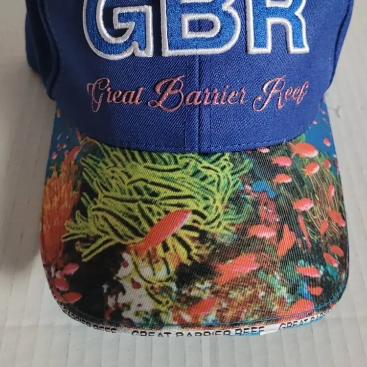 The Great Barrier Reef  Strapback Hat/Cap Australia Novelty Coralblue