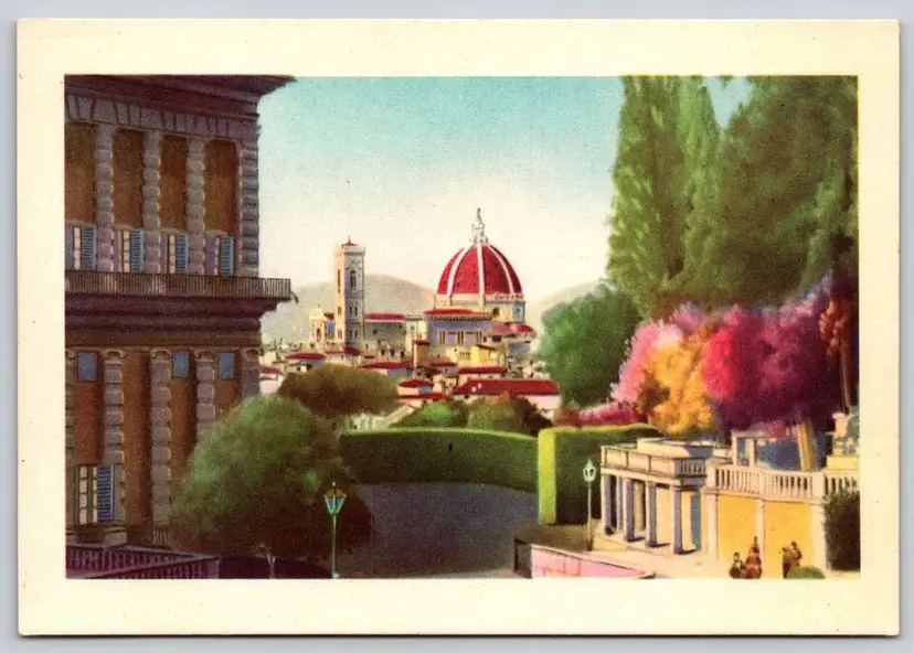 Postcard The Cathedral from the Boboli Gardens Florence Italy Art Card