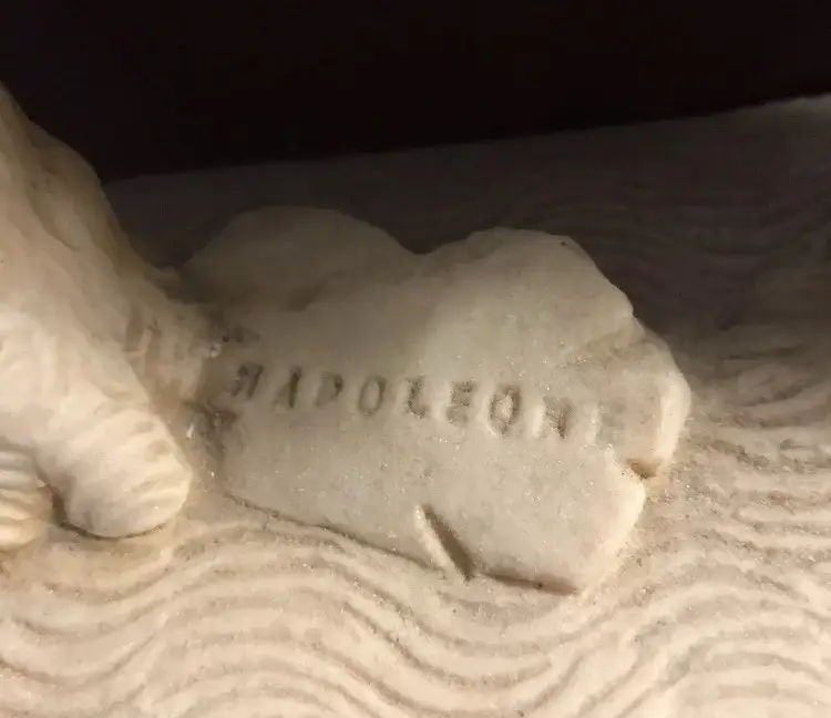 Napoleon on Horse in uniform "Composite Alabaster" Original signed "AGUILAR"