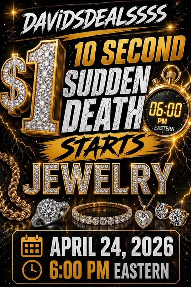Mostly One Dollar Start On Jewelry 10 Second Sudden Death