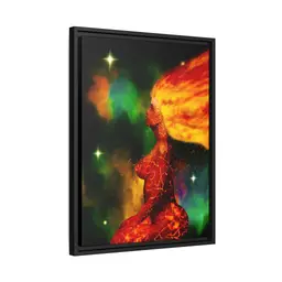 Submission To The Reset – Framed 18x24 Canvas | Divine Feminine Fire Sign Wall Art (Aries, Leo, Sagittarius) | International Shipping Available