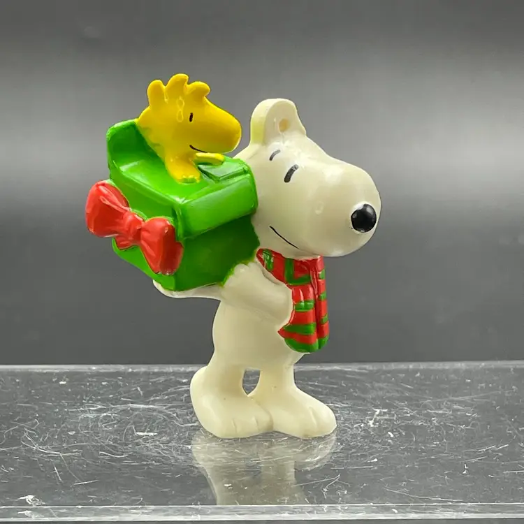 Peanuts Snoopy Woodstock Hanging Christmas Holiday Ornament Vintage