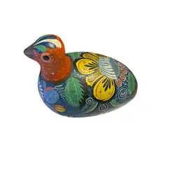 Magic Glowing Partridge - Vintage Tonala Mexico Handpainted Signed 5”