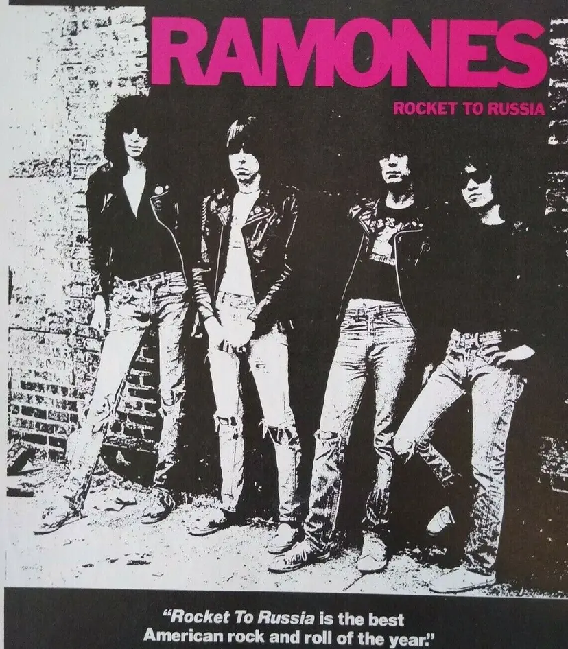 Ramones Rocket To Russia Vintage Music Magazine Ad 1978 Original Punk Rock Art