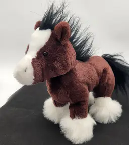 NWT Ganz Clydesdale Horse Small Stuffed Plush Ready For Super Bowl Sunday Play
