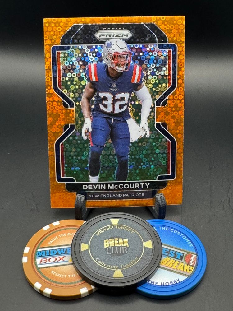 Devin McCourty Orange Disco 2021 Prizm New England Patriots