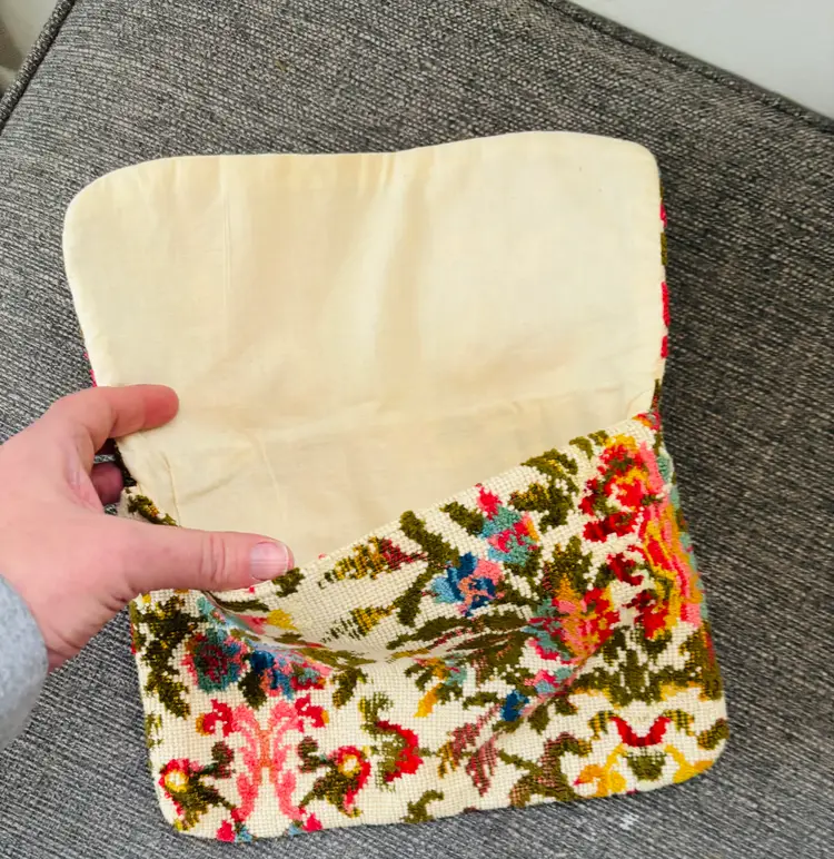 Vintage 1960's Tapestry Clutch Bag