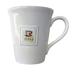 2006 Starbucks STEEP Tea Mug Coffee Cup Embossed 14 fl oz.