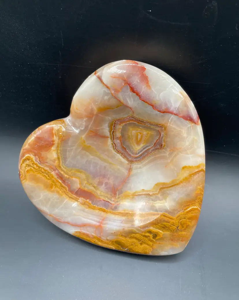 Handmade Onyx Heart Trinket Dish (Argentina)