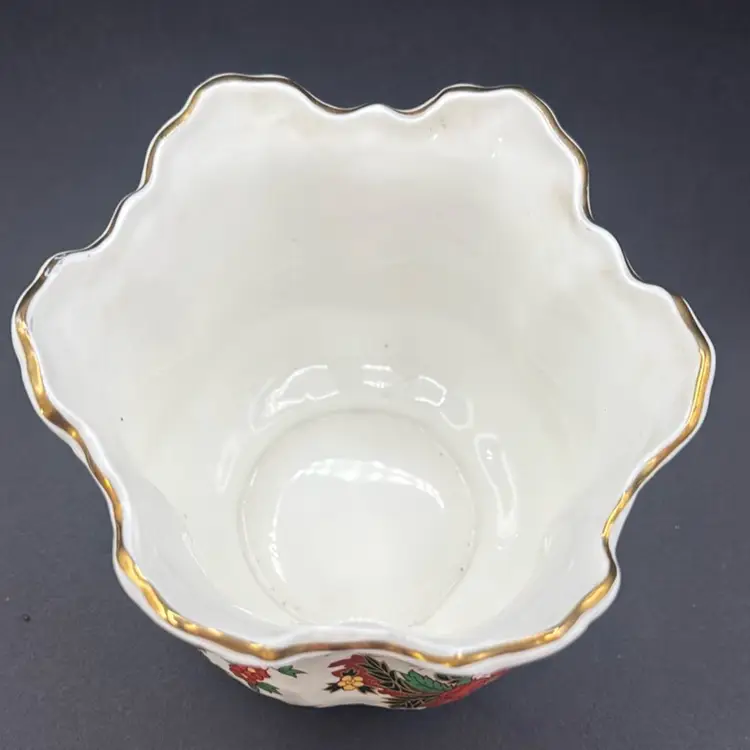 Vintage St George Fine Bone China Floral Roses Vase Flower Pot