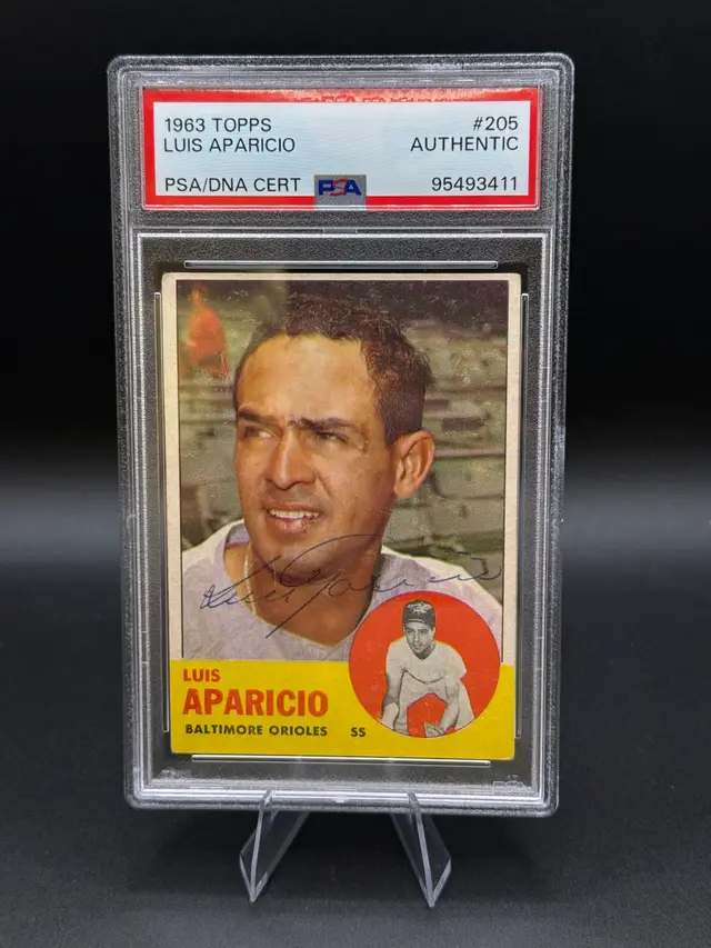 Luis Aparicio 1963 Topps Autograph PSA/DNA Certified #205