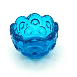 16b - LE Smith Turquoise Moon And Stars Salt Cellar