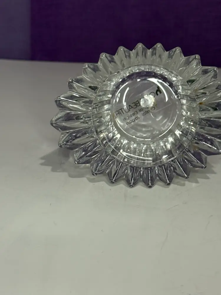 Star-Fluted Crystal Votive (Home Beautiful Japan) 2.5”