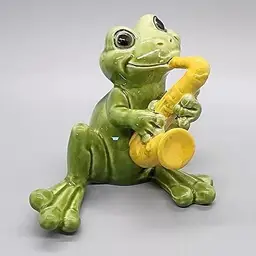 Vintage Goebel West Germany Frog Playing Saxophone Porcelain Figurine #33134