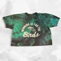 Philadelphia Eagles Cropped Tie Dyed T-shirt XL