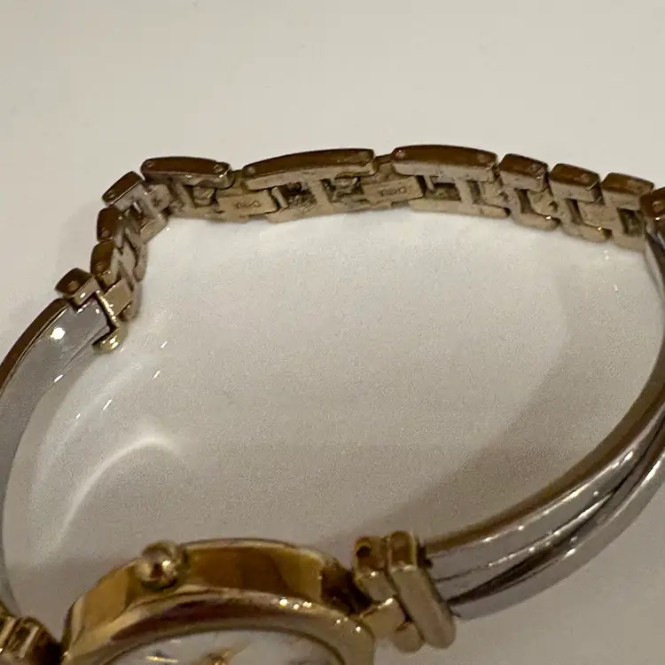 ARMITRON Goldtone Ladies Women’s Watch Ceramic Band