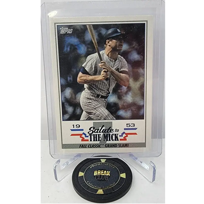 2022 Topps Series 1 Mickey Mantle “Salute to The Mick” STM-3 SSP 1 in 16,657 Packs (soft corner) New York Yankees