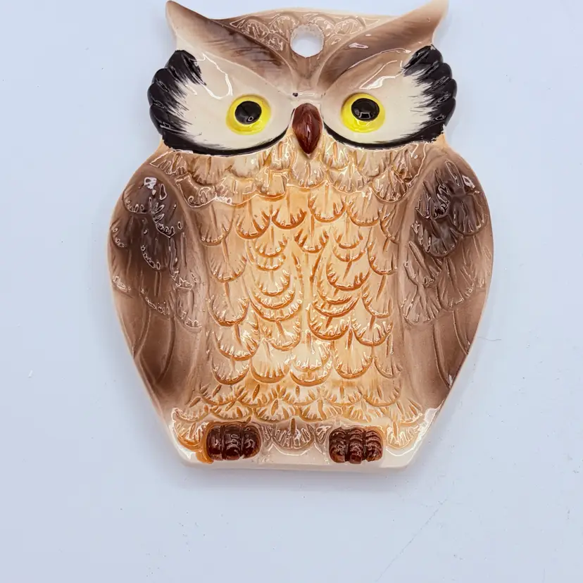 Vintage Fred Roberts co. San Francisco made in Japan Owl Wall Decor Or Spoon Rest