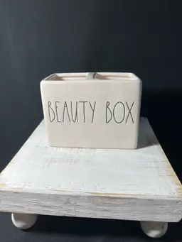 Rae Dunn Ceramic Beauty Box 2 Slotted Vessel