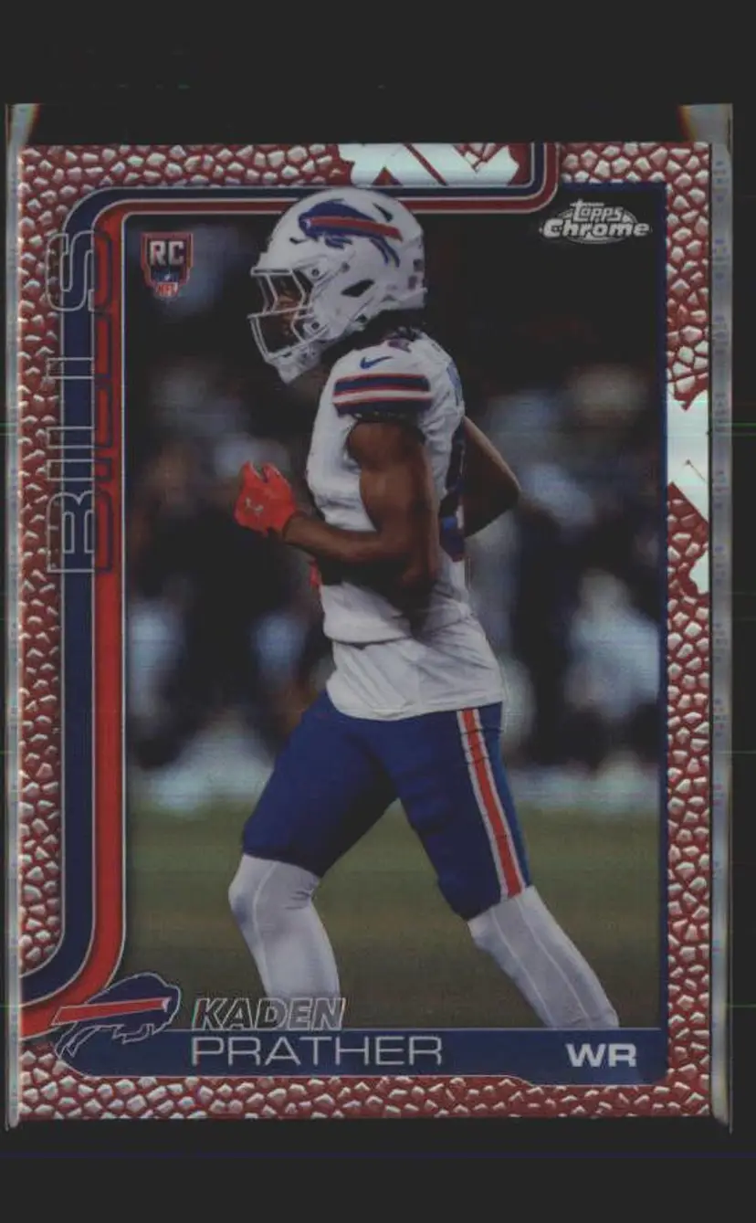 Kaden Prather 2025 Topps Chrome #394 Football Leather Refractor - (141) - Buffalo Bills
