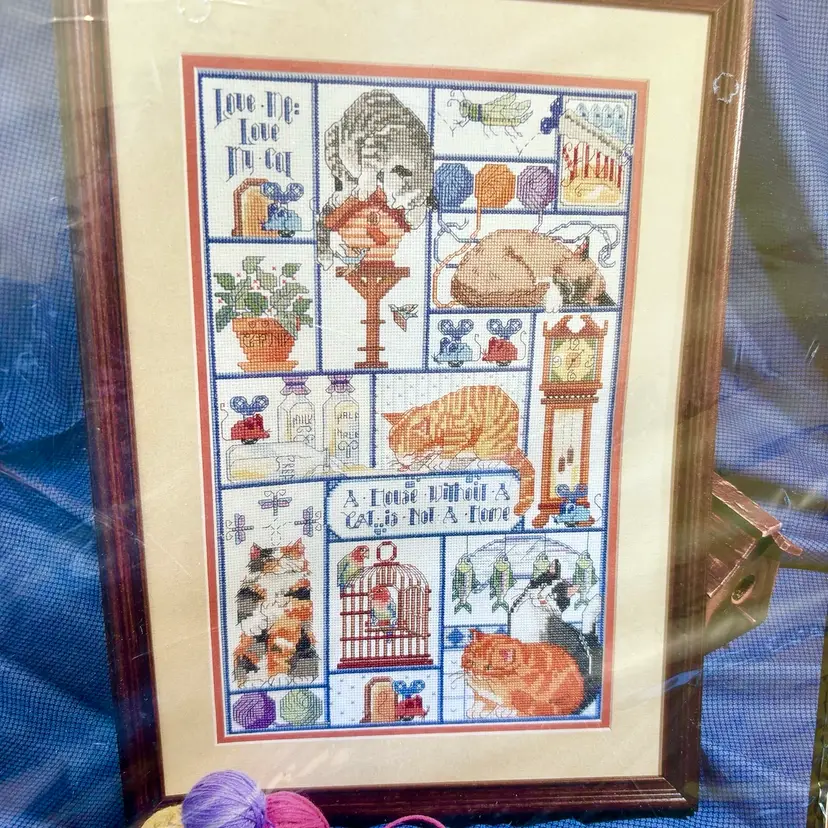 Bucilla Counted Cross Stitch Kit “Cats, Cats, Cats” 
10”x17”