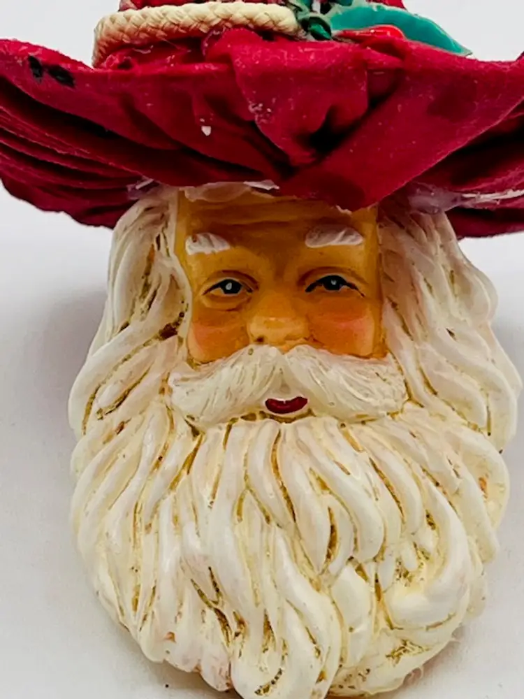 Vintage Santa Cowboy Blow Mold Ornament