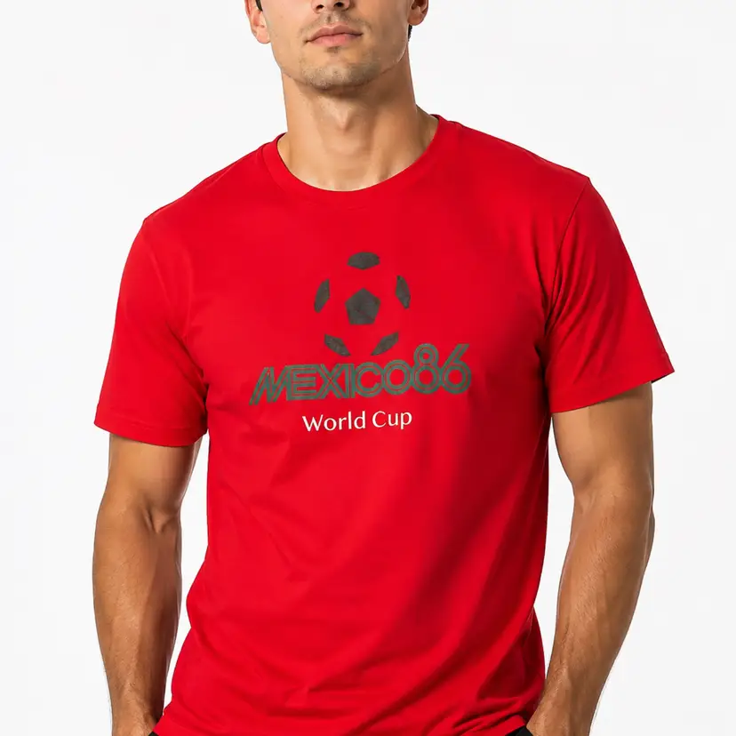 RETRO XL RED TEE WORLD CUP MEXICO 86 XL RED NEW