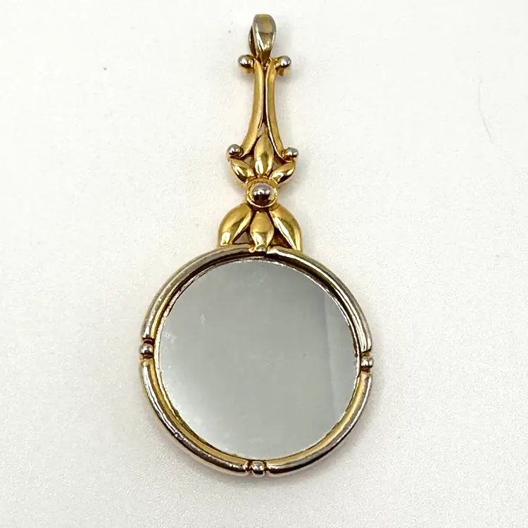 Vintage Avon “Elegant Reflections” Gold Tone Mirror Pendant