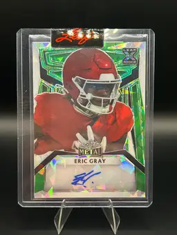 2023 Leaf Metal Eric Gray Green Ice 1/1 Auto Proof RC Sealed Oklahoma/NY Giants