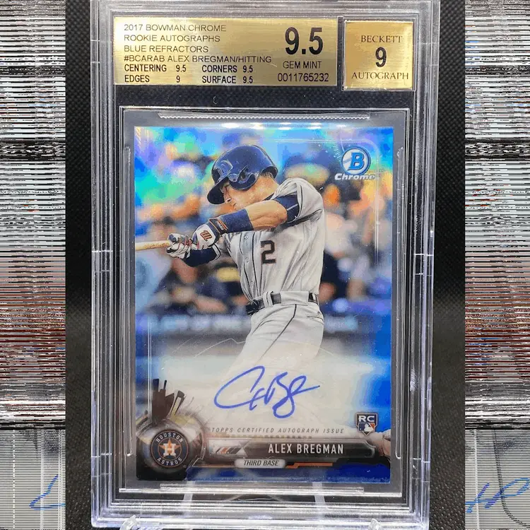 2017 Bowman Chrome Alex Bregman BCARAB Auto BGS 9.5 Blue /150