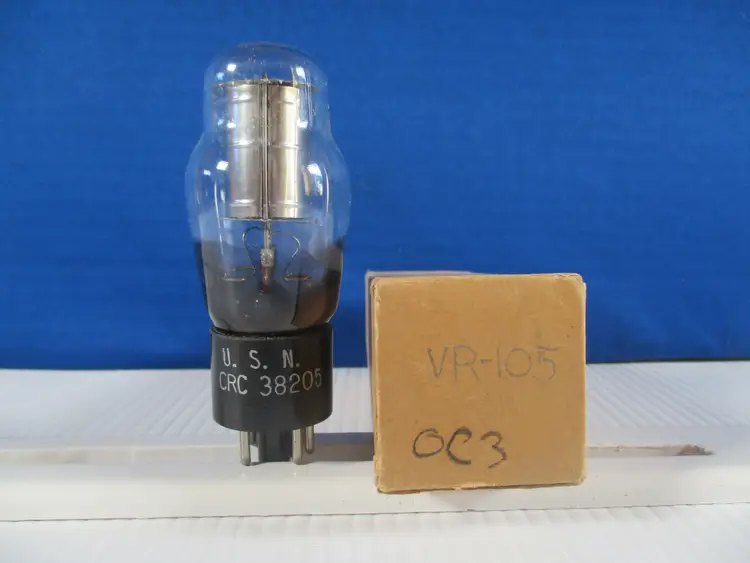 RCA OC3 VT-105 Vacuum Tube US Navy Voltage Regulator New in Box TV-7 Tested