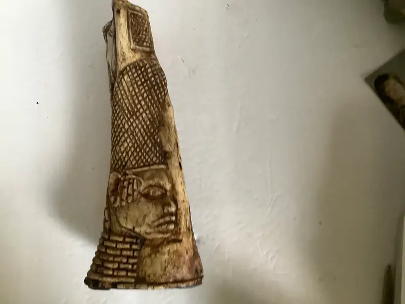 Antique museum quality African Yoruba Tribal bone Carving