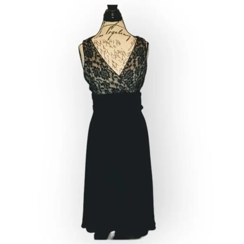 Vintage SCARLETT women's beaded dress sz 14 black, EUC