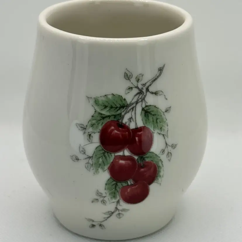 Vintage Fruit Cherry Tumbler Syracuse Carefree True China Wayside, Made In USA