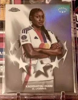 Kadidatou Diani 2024/25 Topps Chrome UWCL Noble One Case Hit Lyon France Soccer Card