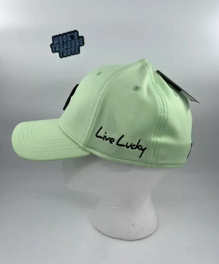 NEW Black Clover Premium Clover #52 Mint Green Fitted L/XL Golf Hat Rare!