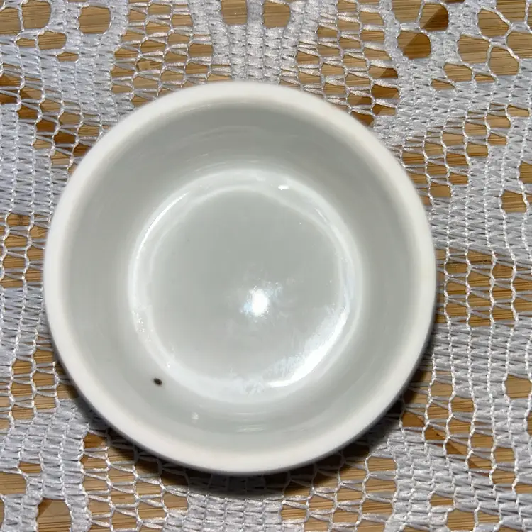 Vintage Miniature Japanese Blue And White Porcelain Round Lidded Trinket Box