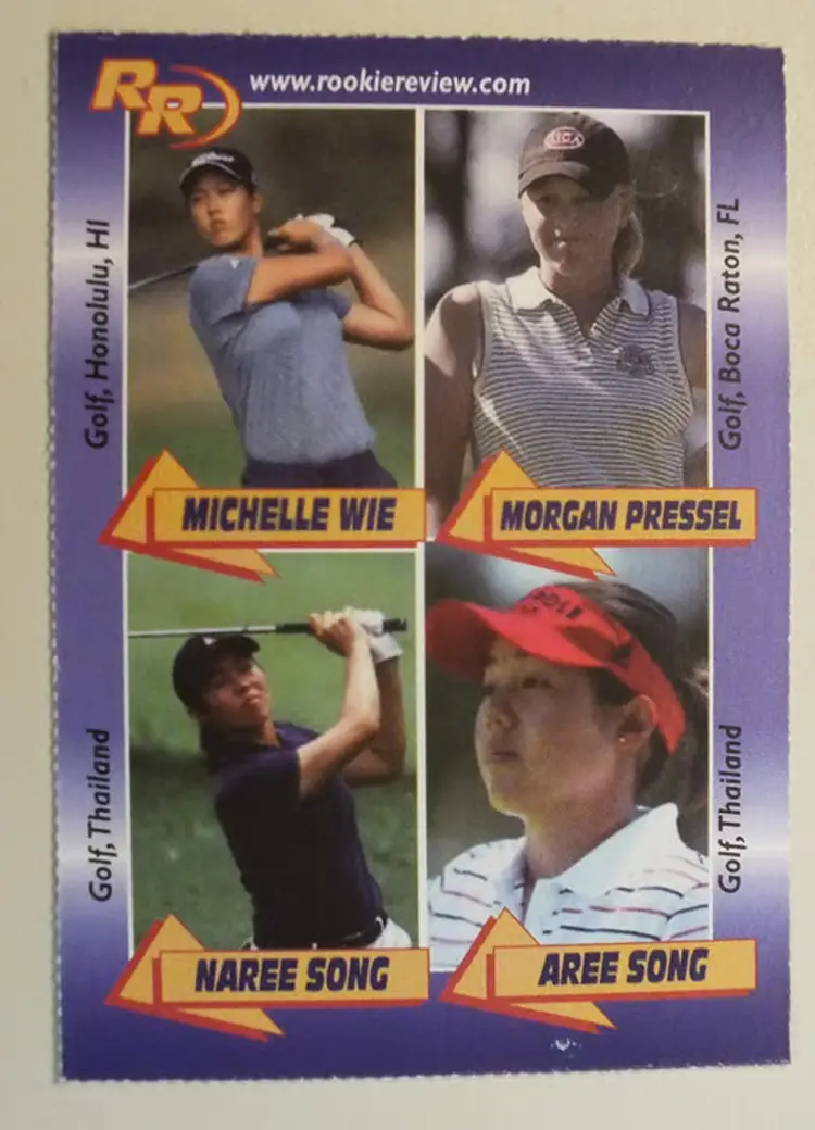 Michelle Wie 2003 Rookie Review Golf Card