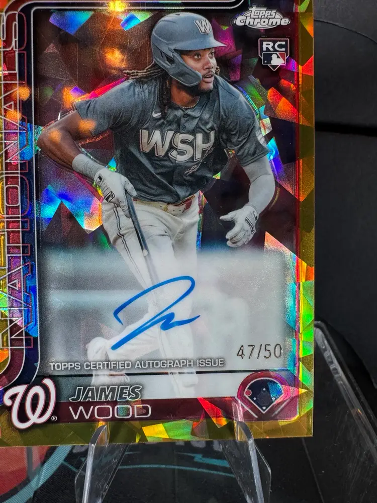 James Wood RC Auto 47/50 2025 TOPPS Chrome Sapphire Gold