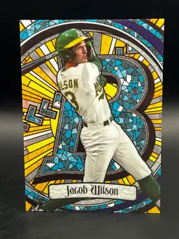 2023 Bowman Stained Glass Jacob Wilson Oakland Athletics
