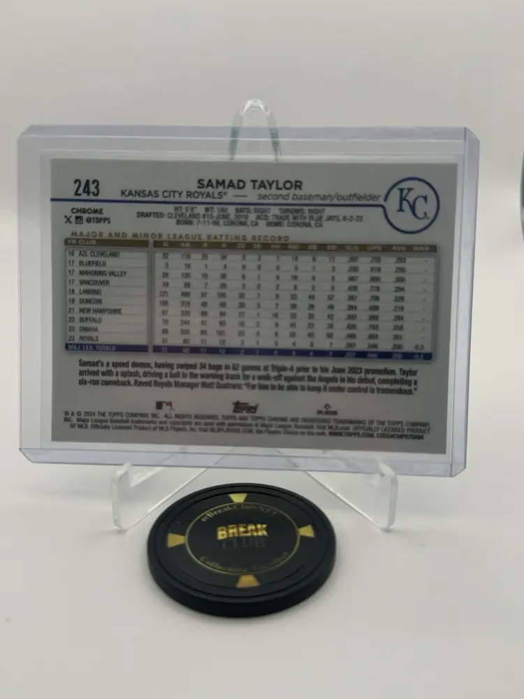 Samad Taylor 31/99 Green 2024 Topps Chrome - Kansas City Royals