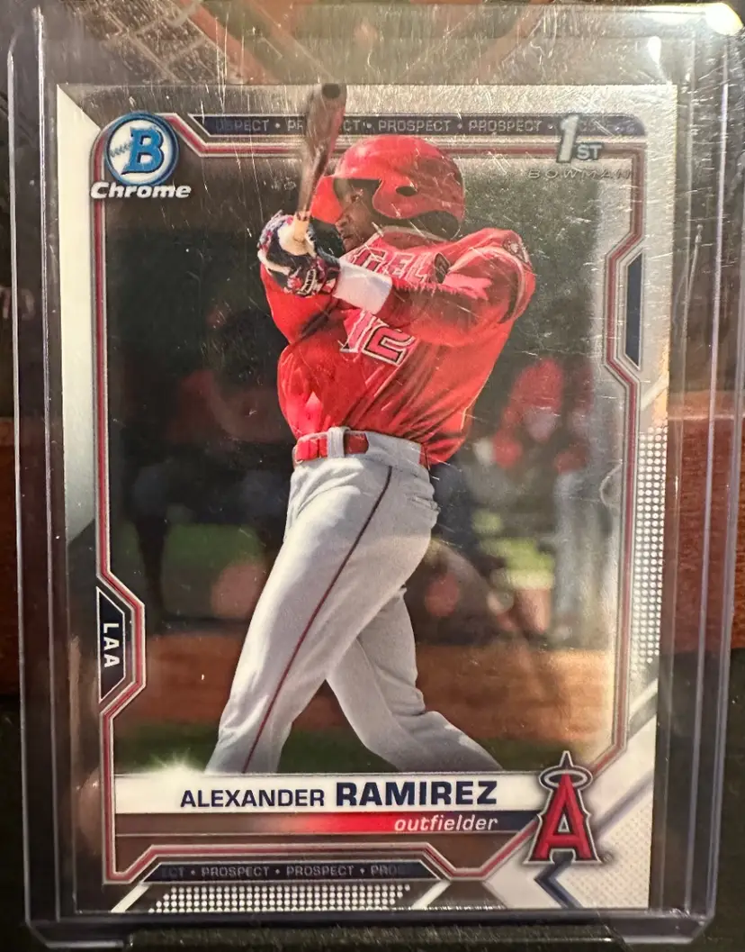 Alexander Ramirez Lot: 2021 Bowman 1st (Chrome & Paper) and 2022 Bowman (Chrome & Atomic Refractor) Los Angeles Angels