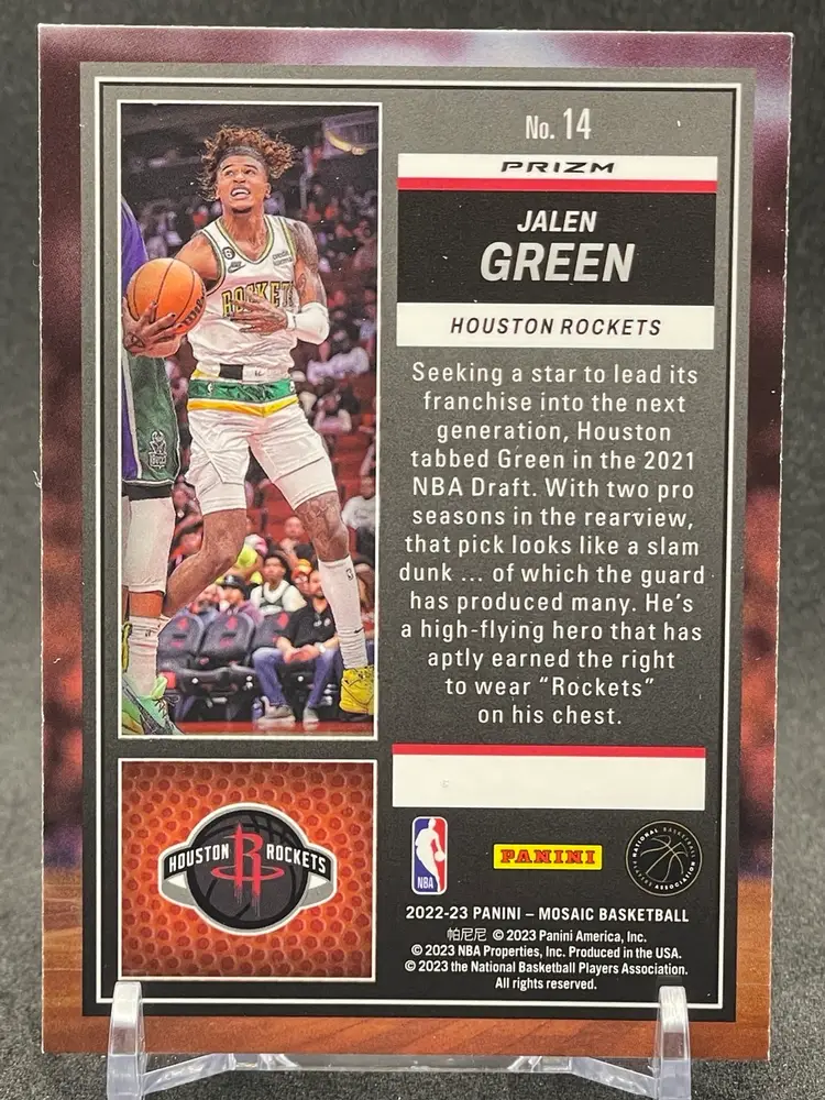 Jalen Green 2022-23 Mosaic Jam Masters #14 Green Mosaic Prizm